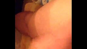 alexis jerks his uncut cock then cums on himself