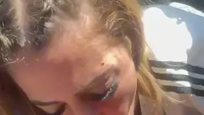 Pompino rischioso in macchina - Ingoia fino all�ultima goccia