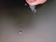 Bear's small cock spurts in slo-mo