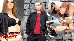 Dirty German scout picks up teen Olivia Sparkle for casting session, gets raw fuck