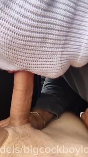 I Shamelessly Fucked a Sissy in Her Super Hot Holes Without a Condom in Public