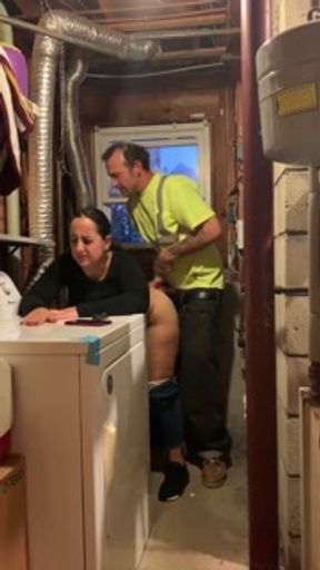 Married Babe pays bill in basement