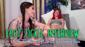 Foot Tickle Interview - Tickles SoftSoles and TerraMizu - HD 720 WMV