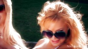 jessica jaymes & nikki benz get oily & horny together! lesbian alert!