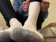 Twink takes off his dirty socks