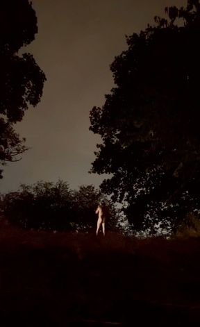 Leaving car naked to show off in a field to cars, had to run for cover at the end
