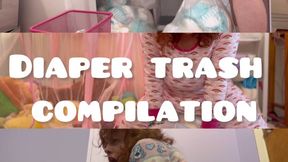 Diaper trash compilation - 3 video 4K mp4