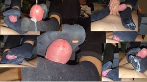 Mistress Marys extreme cock trample - Part 3 - Cumplosion with worn Black Socks