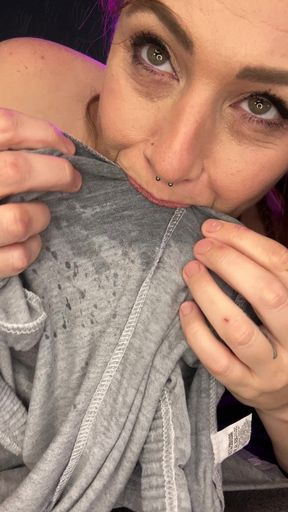 Grey Legging, Squirt Wetting