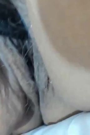 Feeling Good Inserting My Dildo Into My BBW Granny Hairy Pussy