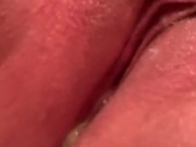 FTM Big Clit Playing With Cum Filled Pussy