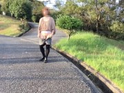 【女装】【露出】ピアスでタックしてお外で脱いでみました。3