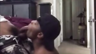 Black Thug Gives Head to His Homie and Swallows His Cum 5