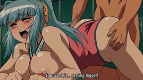 Big-titted teen anime babe loves anal and big cocks