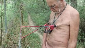 Hard Nipples Training Outdoor With Clamp