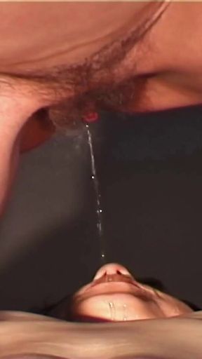 Thrilling moment from &quot;Lesbian fisting &amp; pissing party with a guy&quot;