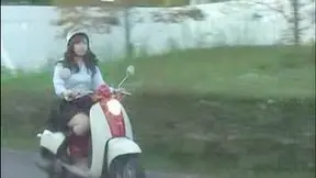 Biking Beauty Gets naughty in Public Japan