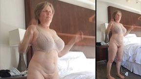 60+ GILF loves being naked in hotel rooms