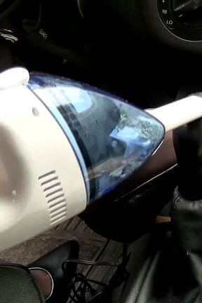 Hoovering My Car in High Heels and Jeans Shorts