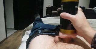 Toy fuck leads to massive cum explosion