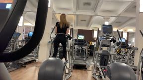 Risky gym romp with California babe. Quickie sex session goes wild!