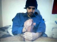 young huge dick latin shoots a hot cum load