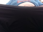 Public balcony masterbation