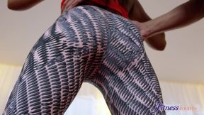 Fitness Rooms - Lola Marie Doing Squats in Her Spandex Leggings