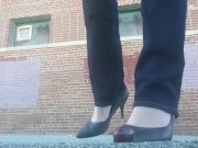 Black Heels Crush and Squish Grapes