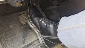 Driving to the store in Doc Martens