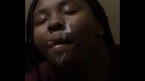 18yo ebony teen bbw dorm facial