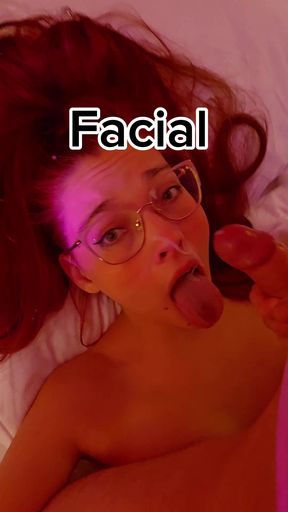 Facial or Cum on Tongue? Amateur Redhead POV