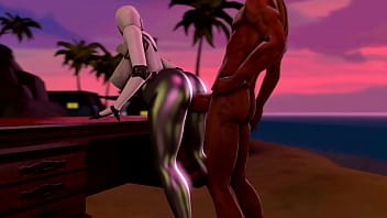 Haydee ass fucked by big cock in the beach