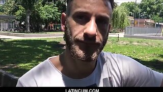 Latino amateur takes a ride and gets paid for anal fun with spanish twink