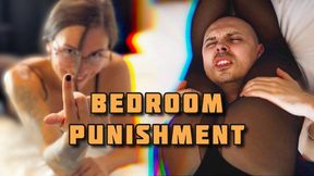 Bedroom Punishment - Ballbusting & Scissorhold HandJob