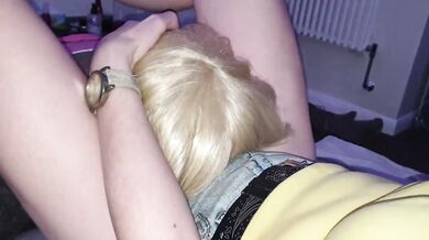 Sissy Charlotte eats out my pussy and she is a quick learner