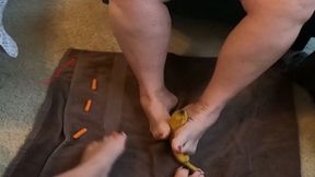 Scarlett Kage and female partner in Foot Food Fight -Go Pro- foot worship, sensual foot play, girl on girl, food, food smashing, crushing, toes MP4SD