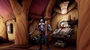 Fucking a Draenei Witch on Her Own Spell Tome - Warcraft Porn Parody