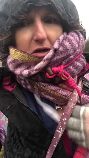 Flashing My Tit with Rock Hard Nip in Fucking Filthy Weather