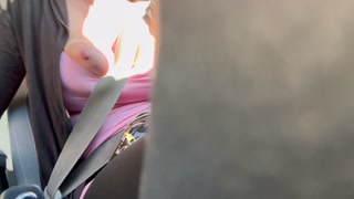 Artemisia Love Sexy Car Ride Big tits Flashing Spy on her OF@ArtemisiaLove101