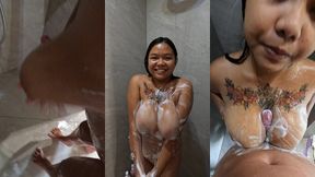 big tits shower young asian bbw titty fuck doggy cum sex cumshot pov