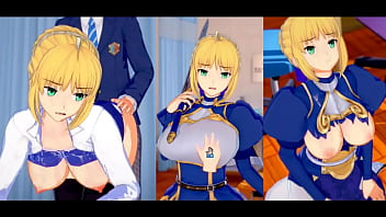 【エロゲーコイカツ！】FGO(フェイト) アルトリア・ペンドラゴン(セイバー)におっぱい揉みまくりH！3DCG巨乳アニメ動画(FGO(フェイト))【ヘンタイゲーム ふぇいとぐらんどおーだー 】