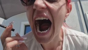 Smoking Close-Up POV – Teeth & Mouth Detail Aesthetic Shot