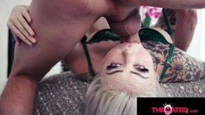 Inked Blonde Babe Hard By Big Cock