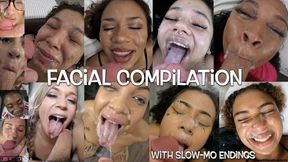 Facial Cumpilation – 20 cumshot facials!