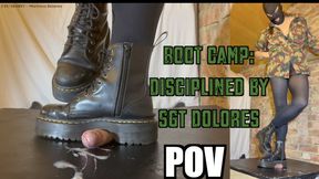 Sgt. Dolores’ BOOT CAMP! - Hard Trampling Bootjob in Platform Dr. Martens **POV pack** Disobedient Recruit’s Cock and Balls Eradicated with Extreme Prejudice