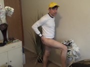 Man Parading in Skimpy Undies and He Doesn't Care Who Sees! mmm