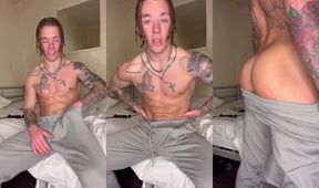 Horny straight lad jerks off his big white cock for you while whispering dirty talk