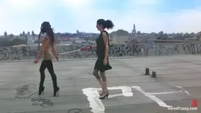 Betty Baphomet Tormenting Pleasure as Wired Dildo Fills Her Up Deeply