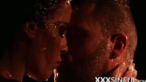 Erotic sex session in complete darkness with gorgeous chick